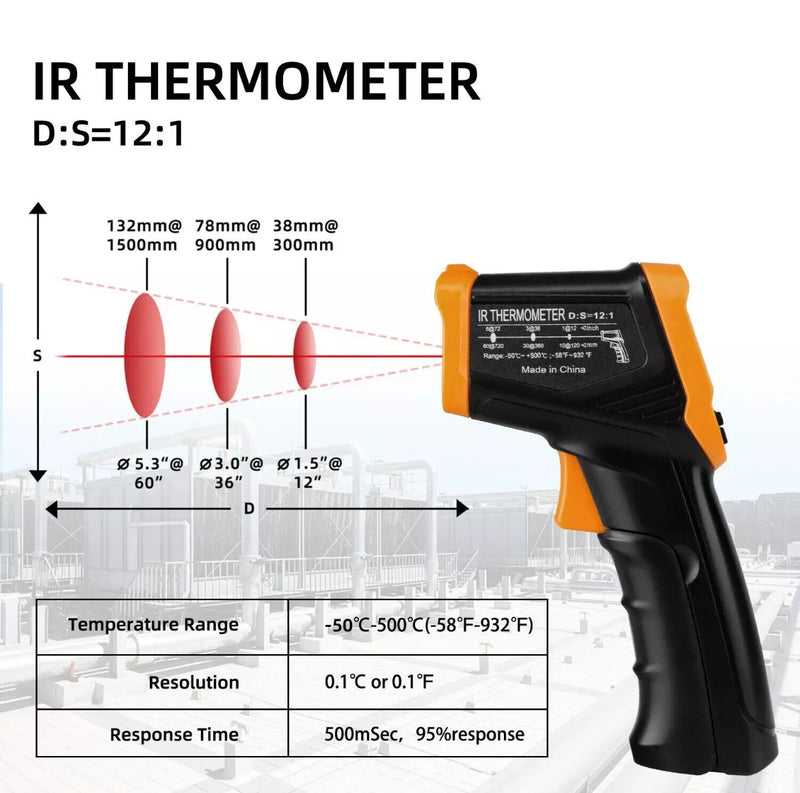 Digital Infrared Thermometer Temperature Gun Laser IR Cooking -50°C-550°C