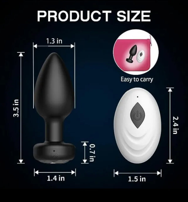 Remote Anal Butt Plug Vibrator Male 10 Speeds Prostate Massager Sex Toys for Men