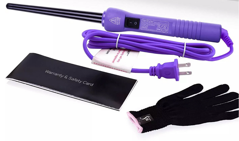 Travel Size Curl Iron Ceramic Heat Barrel Teflon Wand