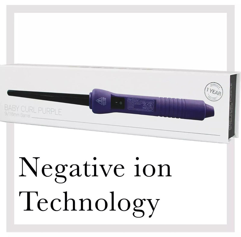 Travel Size Curl Iron Ceramic Heat Barrel Teflon Wand