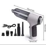 6 in 1 Upgrade Car Vacuum Cleaner Air Blower Wireless Handheld Rechargeable Mini