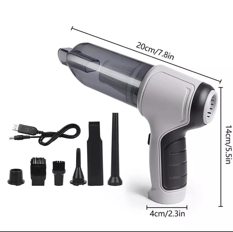 6 in 1 Upgrade Car Vacuum Cleaner Air Blower Wireless Handheld Rechargeable Mini