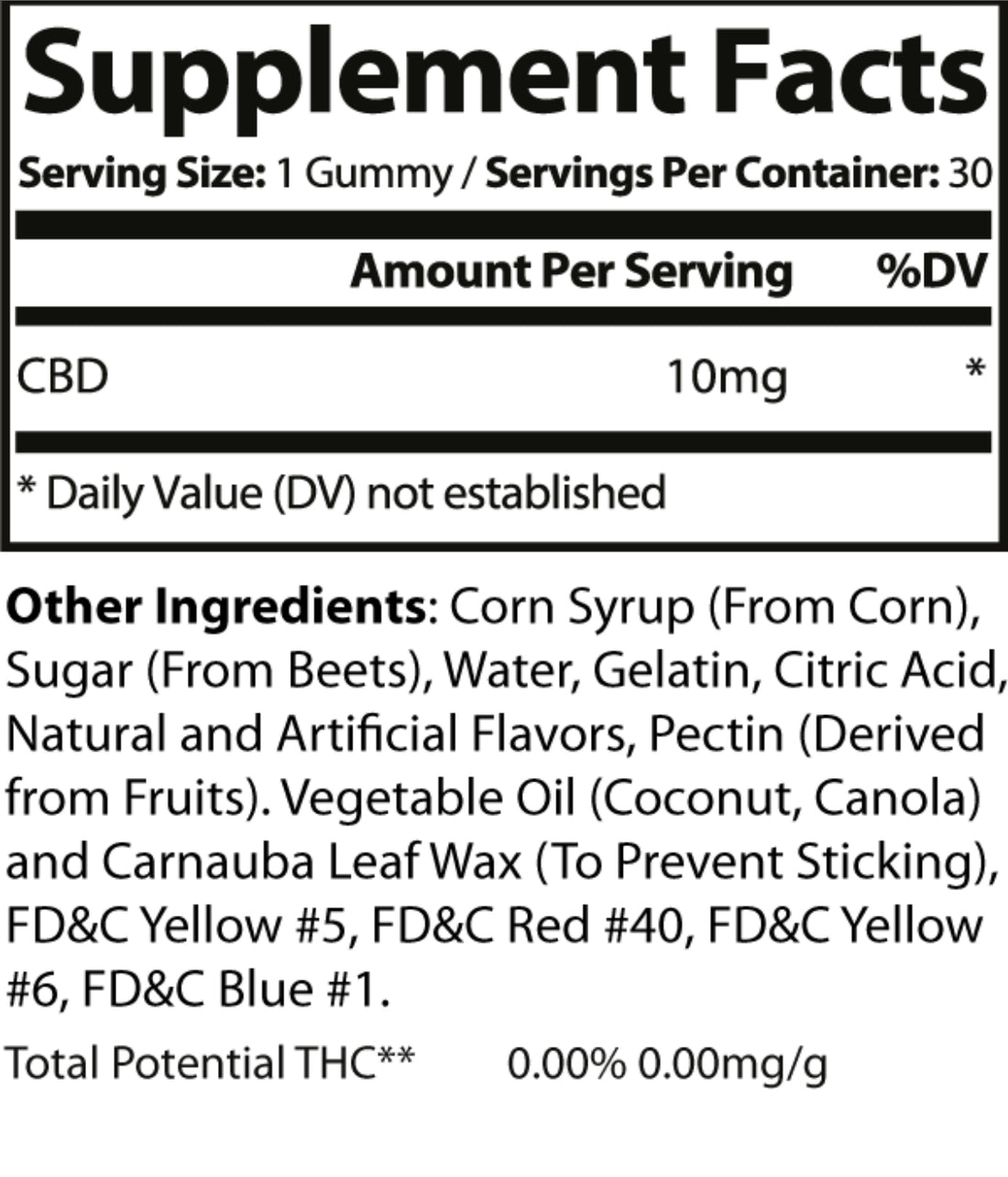 High Quality CBD Gummies – 300mg (30 gummies)