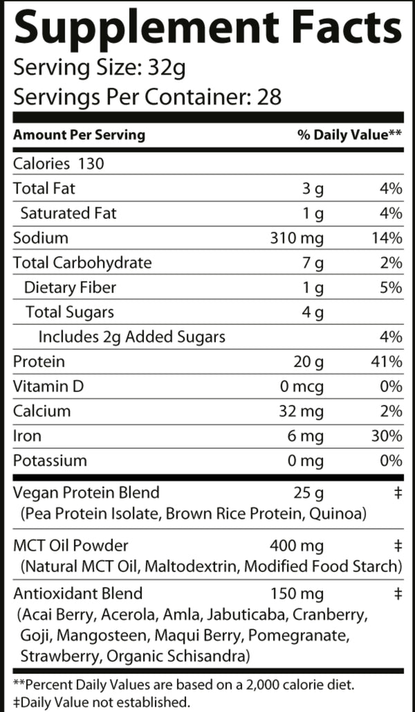 Ascended Vegan Protein Vanilla Milkshake