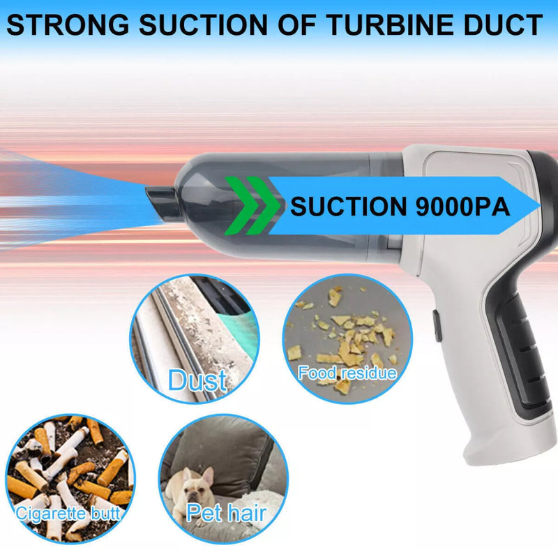 6 in 1 Upgrade Car Vacuum Cleaner Air Blower Wireless Handheld Rechargeable Mini