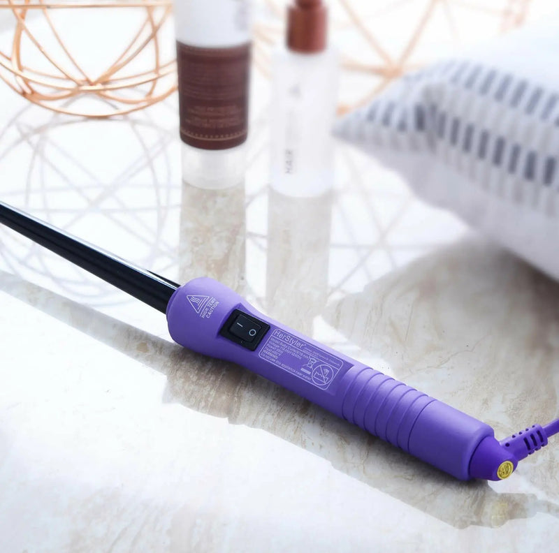 Travel Size Curl Iron Ceramic Heat Barrel Teflon Wand