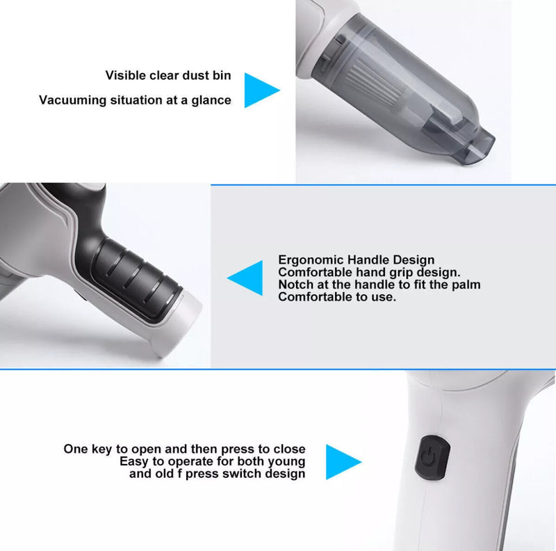 6 in 1 Upgrade Car Vacuum Cleaner Air Blower Wireless Handheld Rechargeable Mini