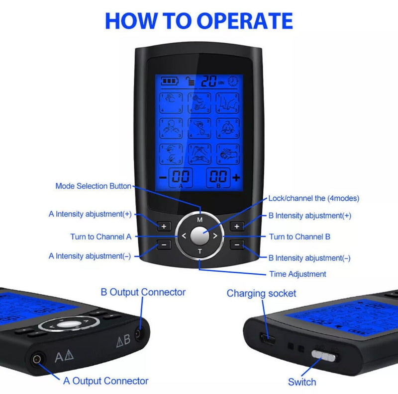 Tens/Ems Unit for Pain Relief and Muscle Performance