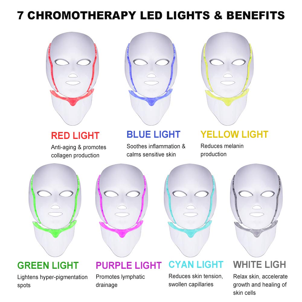 7 Colors LED Photon Therapy Facial Mask