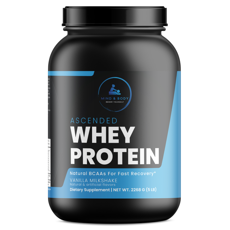 Ascended 5lb Whey Protein Vanilla – 70 servings