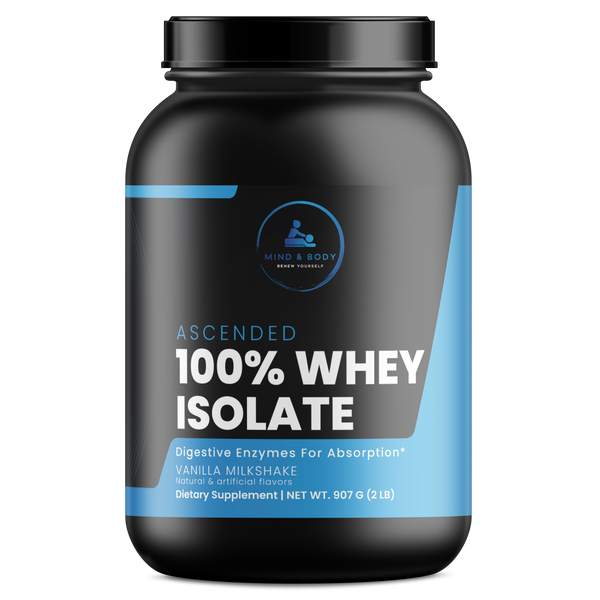 Ascended 2lb 100% Whey Isolate Vanilla – 30 servings
