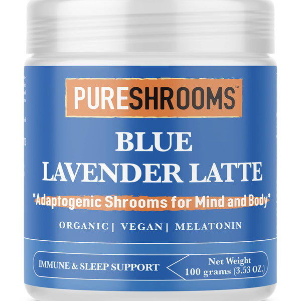 Pureshrooms Blue Lavender Latte w/ Lion'S Mane & Turkey Tail
